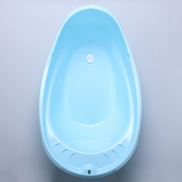 Ванночка «Буль-Буль», со сливом, цвет голубой, ковш МИКС