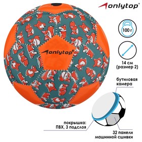 Мяч футбольный ONLITOP «Лисёнок», размер 2, 32 панели, PVC, бутиловая камера, машинная сшивка, 100 г Ош