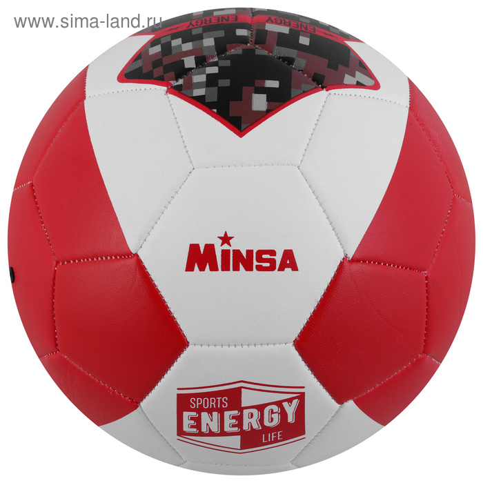 фото Мяч футбольный minsa sport energy, размер 5, 32 панели, pvc, бутиловая камера, 260 г