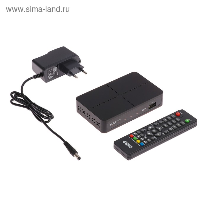 Приставка для цифрового ТВ Эфир HD-222, FullHD, DVB-T2, HDMI, RCA, USB, черная ресивер эфир hd 222