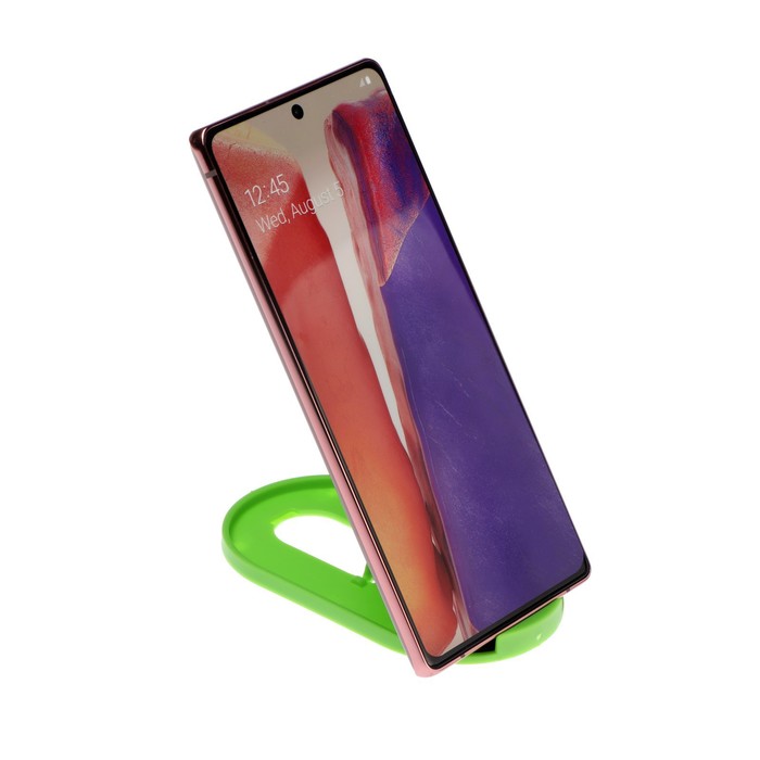 фото Подставка для телефона luazon, складная, регулируемая высота, резиновая вставка, зелёная luazon home