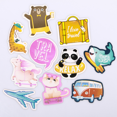 Наклейки на чемодан «Милые путешественники», 8 × 8 см