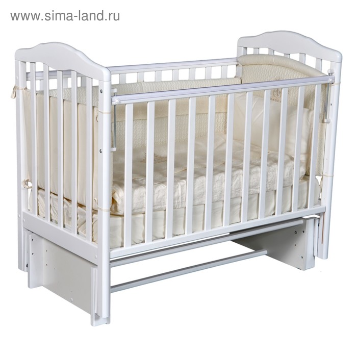 цена Детская кровать «Алита-3/5», автостенка, универсальный маятник, цвет белый