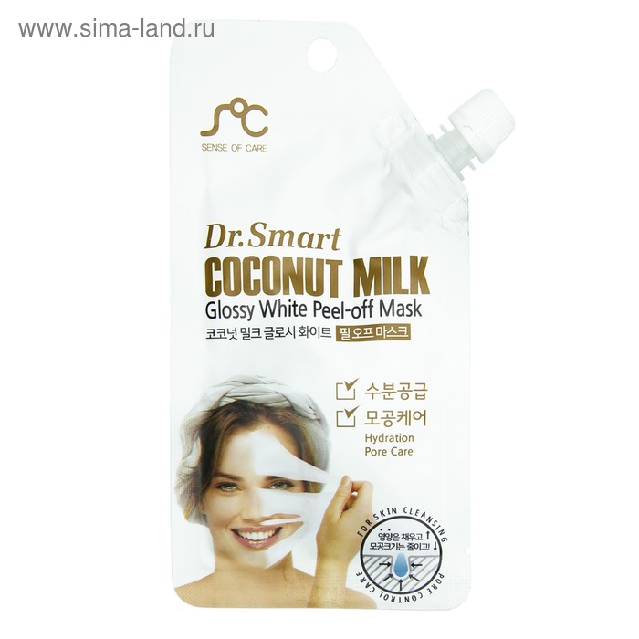 

Маска-пленка для лица Dr.Smart с кокосовым молоком, 25 г