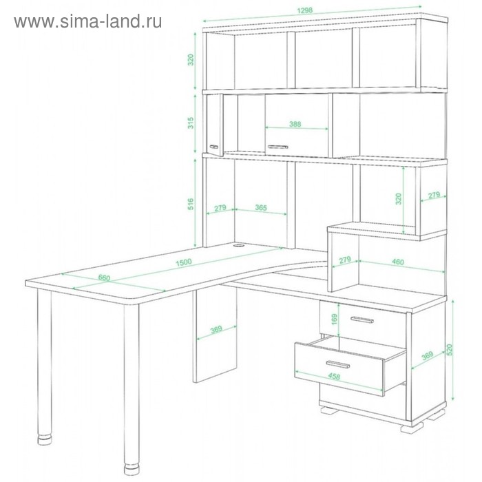 

Стол СР-420/150, угол левый, 1500 × 1300 × 1990 мм, цвет карамель