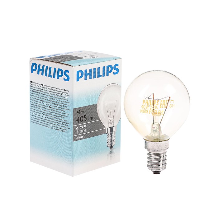 Лампа накаливания Philips Stan P45 CL 1CT10X10, E14, 40 Вт, 230 В