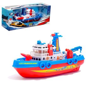 Детский корабль «Городская Гавань», работает от батареек, плавает и стреляет водой, МИКС Ош