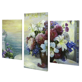 

Картина модульная на подрамнике "Букет цветов" 99x65 см. (33х45, 33х50, 33х65)
