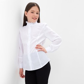 Школьная блузка для девочки, цвет белый, рост 122 см Ош