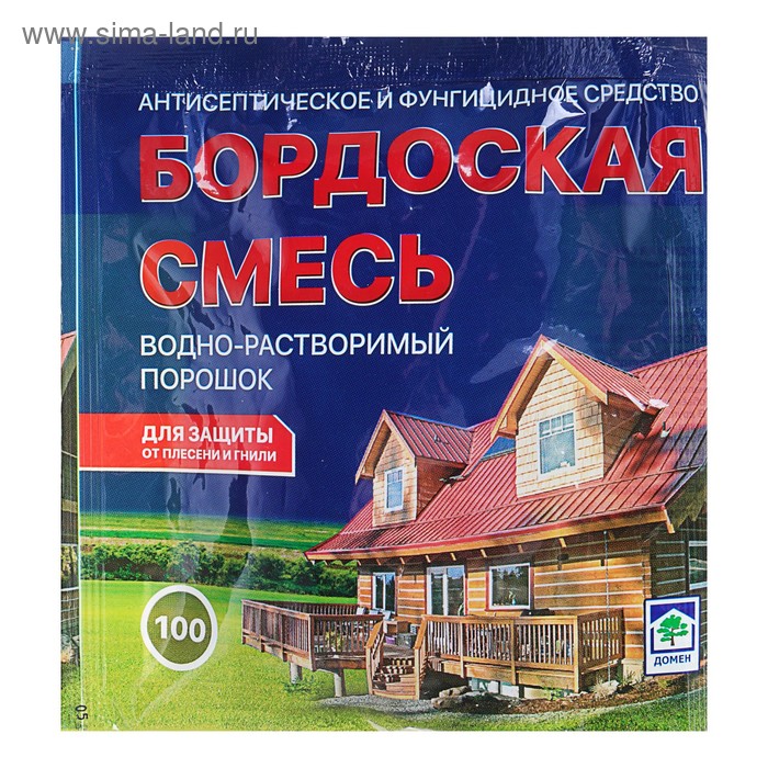 Средство для защиты от плесени и гнили Бордоская смесь Домен 100 г 46₽