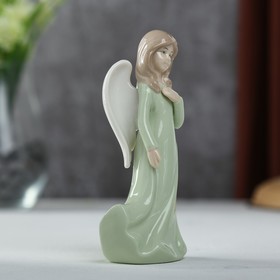 

Сувенир керамика "Девушка-ангел в зелёном платье - честность" 13,5х4,3х6 см