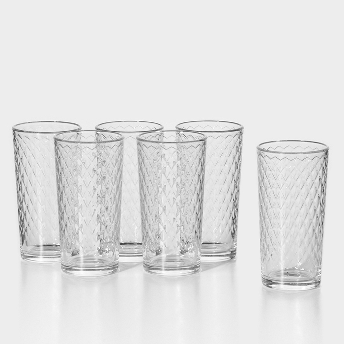 Набор стеклянных стаканов «Кристалл», 230 мл, 6 шт набор стаканов джем 230 мл 6 шт цвет микс
