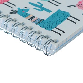 

Тетрадь 48 листов в клетку, на гребне «Ламы и кактусы», обложка мелованный картон, УФ-лак, МИКС