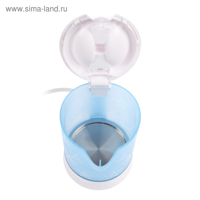

Чайник электрический Centek CT-0054 Blue, пластик, 0.6 л, 650 Вт, бело-синий