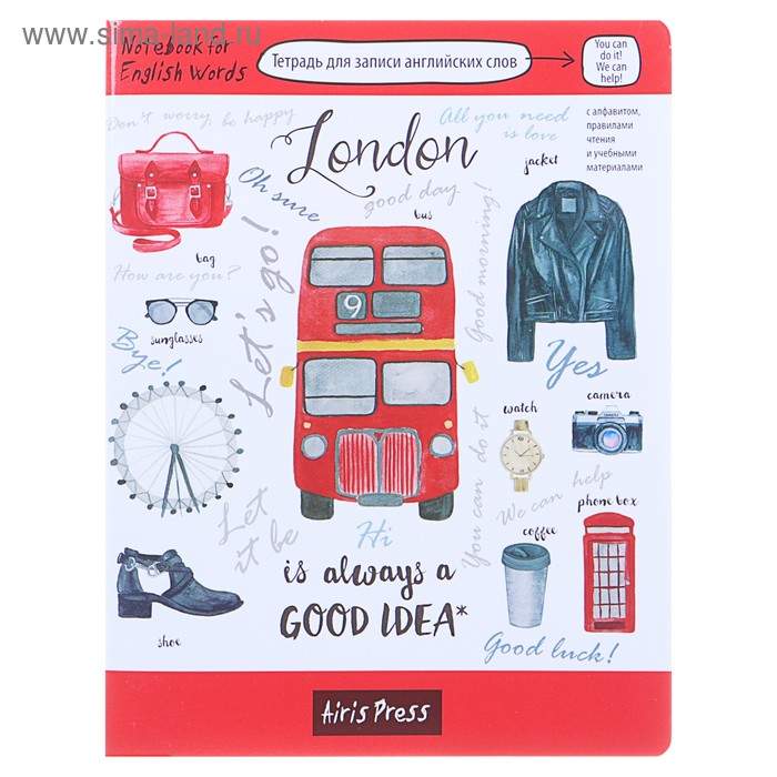 Тетрадь для записи английских слов «Лондон», обложка мелованный картон, глянцевая ламинация, 32 листа