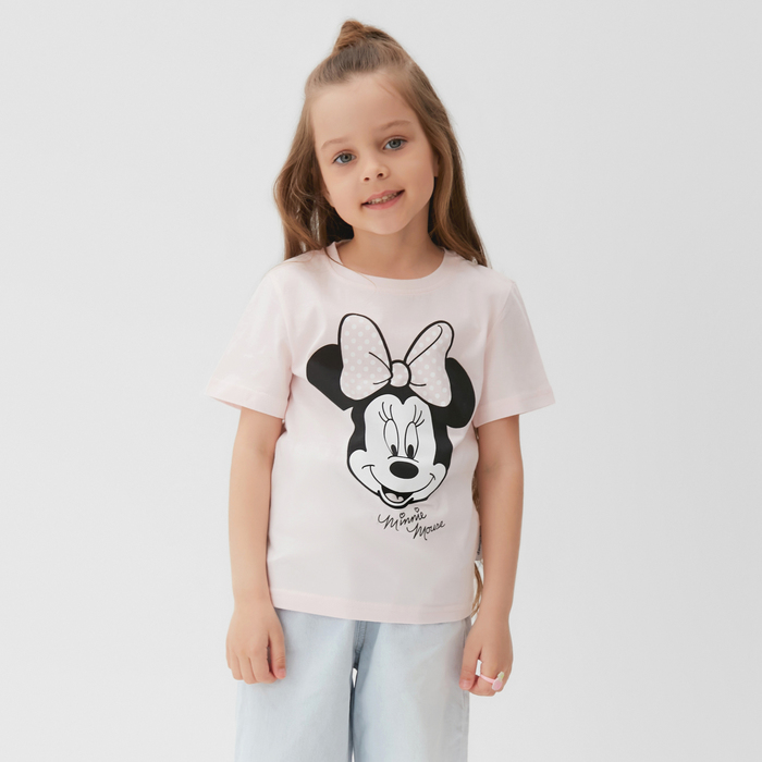 Футболка Disney "Minnie Mouse", рост 122-128 (34), розовый МИКС