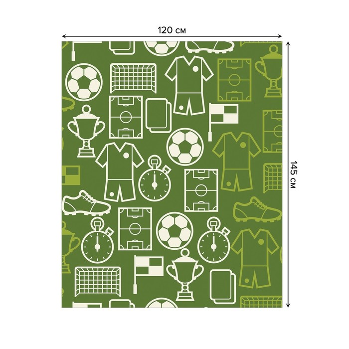 фото Скатерть с фотопринтом «атрибуты футбола», размер 120 x 145 см joyarty