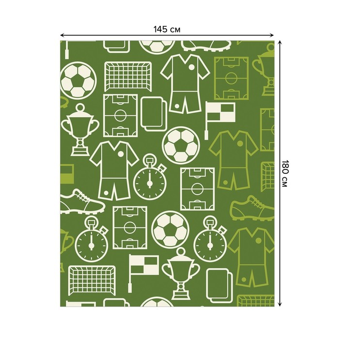 фото Скатерть с фотопринтом «атрибуты футбола», размер 180 x 145 см joyarty