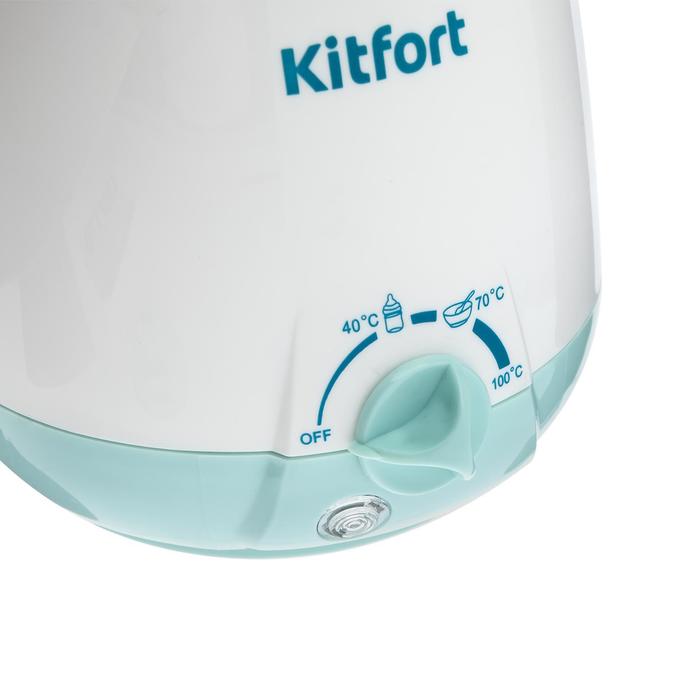 фото Подогреватель для бутылочек kitfort кт-2301, 100 вт, 3 режима, 40/70/100 °с, белый