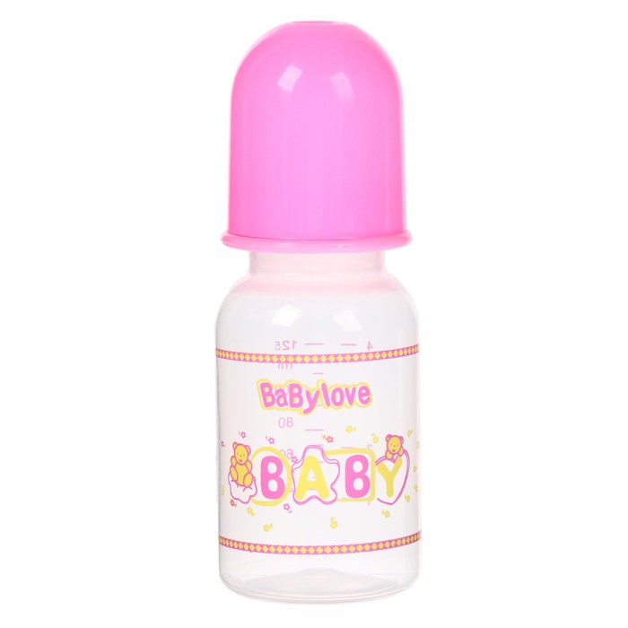 Бутылочка для кормления, 125 мл, от 0 мес., цвета МИКС