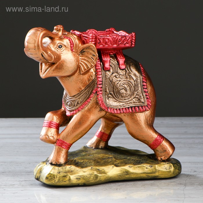фото Статуэтка "слон с седлом" цветная бронза, 26 см, микс premium gips