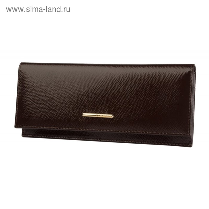 Портмоне (мод. 467) Nice, глянцевая кожа, цвет коричневый сафьян