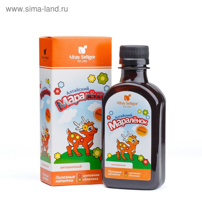 фото Бальзам altay seligor «алтайский мараленок» витаминный, для детей, 200 мл.
