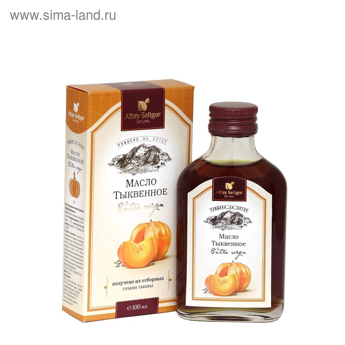Масло тыквенное Altay Seligor, 100 мл. масло облепиховое altay seligor 50 мг % каротиноидов 100 мл