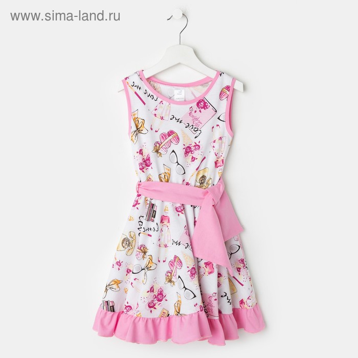 Платье «Кармен» для девочки, цвет белый рост 98 см
