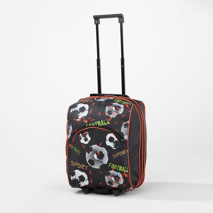 фото Чемодан малый 16", отдел на молнии, наружный карман, цвет чёрный sacvoyage