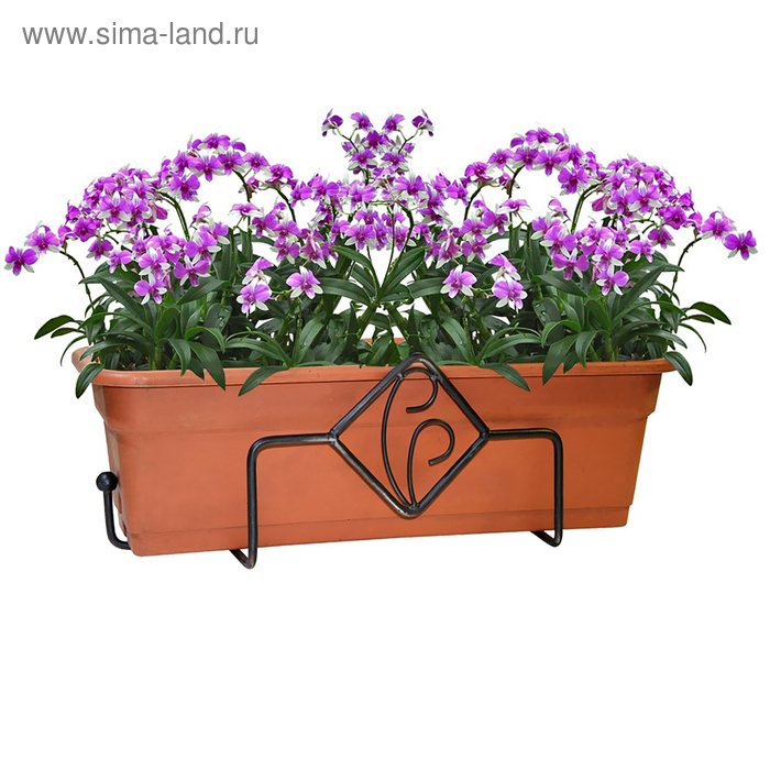 

Подставка для цветов балконная, 53 × 29 × 22 см, на перила 7 см, металл, МИКС