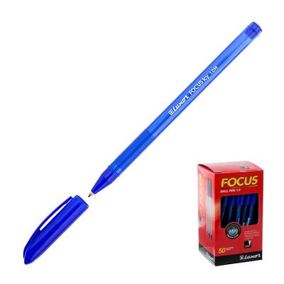 Ручка шариковая Luxor Focus Icy, узел 1.0 мм, синий стержень