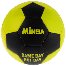 

Мяч футбольный MINSA GAME DAY HOT DAY, размер 5, 32 панели, PVC, бутиловая камера, 260 г