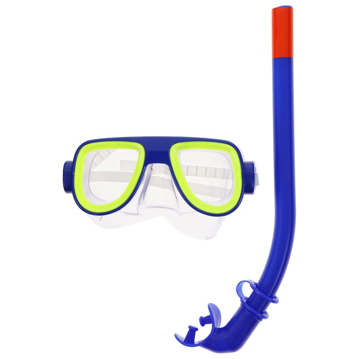 фото Набор для плавания детский onlytop: маска, трубка, ласты безразмерные, цвета микс