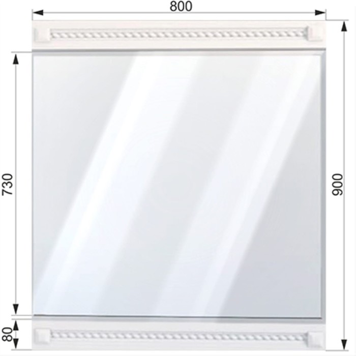 фото Зеркало «азалия 4.2», 800 × 40 × 900 мм, цвет бодега белая аквилон