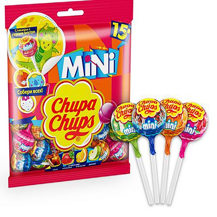 фото Карамель «чупа чупс», мини, ассорти, 90 г chupa chups