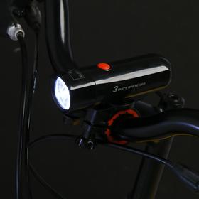 

Фонарь велосипедный передний STG FL1510, диод 3 ватта, ААА*4 не в комплекте