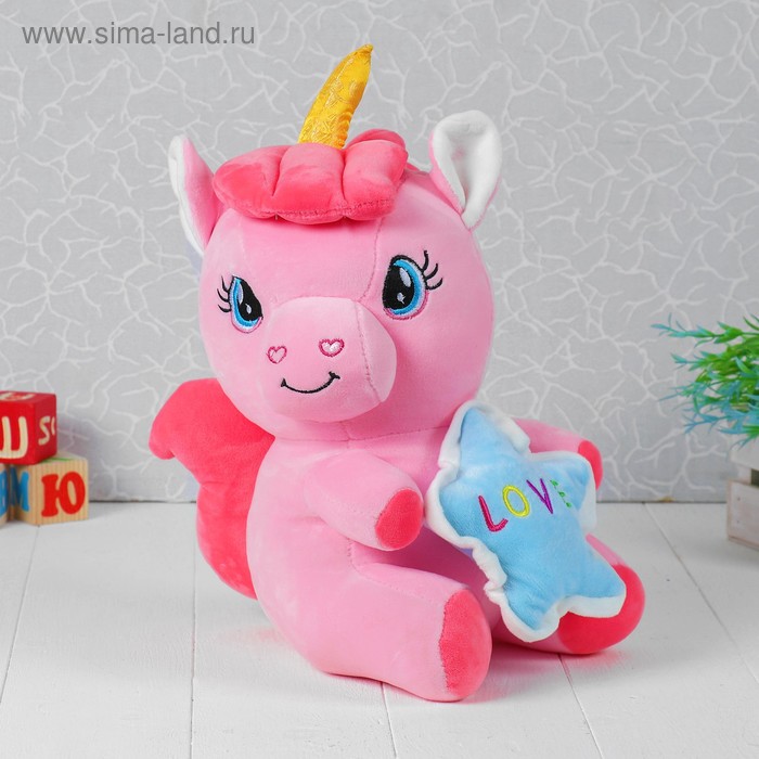 От 20 до 50 см Мягкая игрушка «Единорог со звездой», 30 см, цвета МИКС