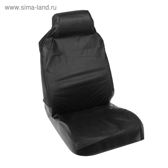 Накидка на переднее сиденье защитная, спанбонд, черная