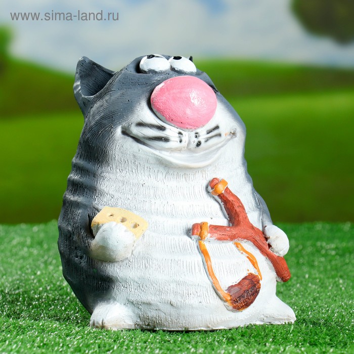 

Садовая фигура "Кот с рогаткой" 20х18см