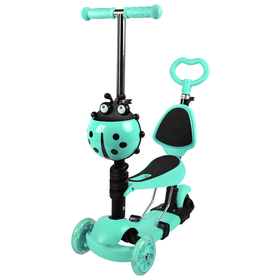 

Самокат-каталка 3 в 1, колеса световые PU 120/80 мм