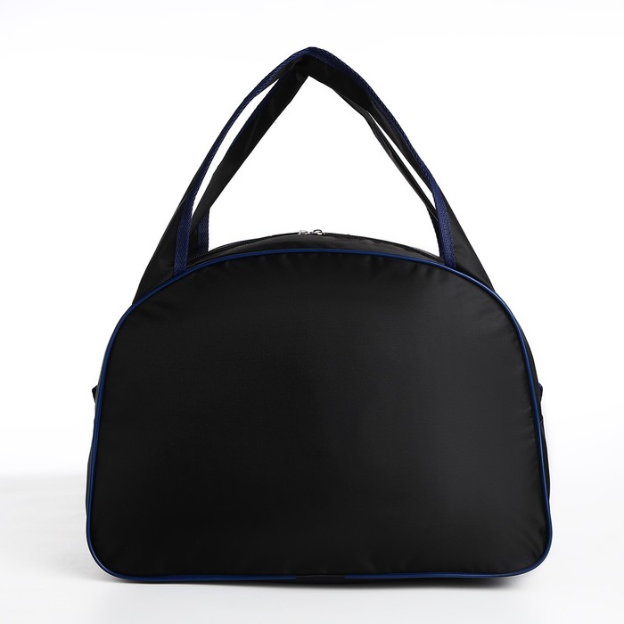 фото Сумка спортивная на молнии, цвет чёрный/синий