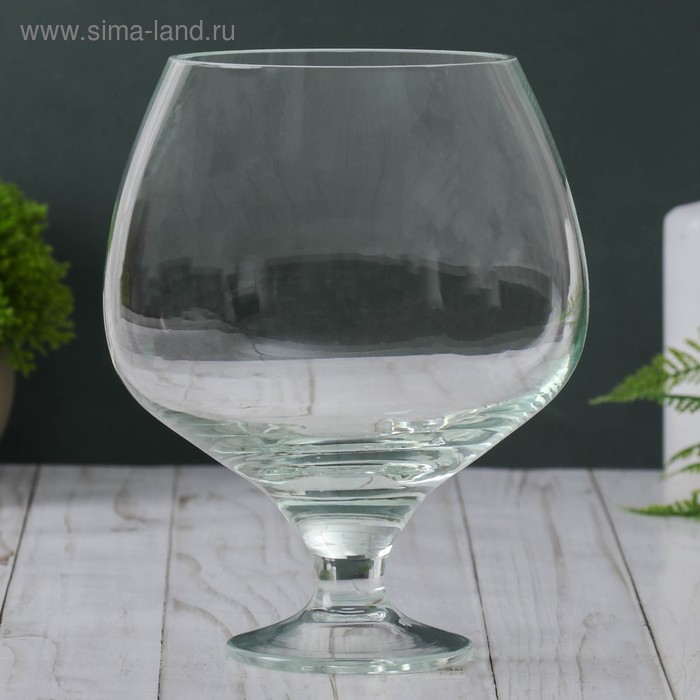 ваза Бокал 1,8л. d 155*h 200 мм. из прозрачного стекла (без декора) ваза волна h 280 мм из прозрачного стекла без декора