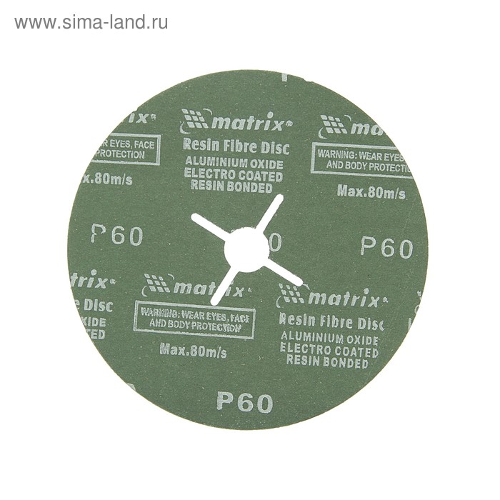

Круг фибровый Matrix 73921, Р60, 180х22 мм, ширина 0.5 мм, 5 шт.