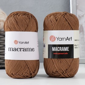 Пряжа "Macrame Макраме" 100% полиэстер 130м/90гр (151 коричневый)