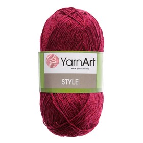 

Пряжа "Style (Стайл)" 33% вискоза, 67% хлопок 185м/50гр (676 бордо)