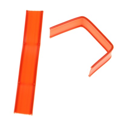 Клип-лента в нарезке, загнутая, оранжевый, 5 см