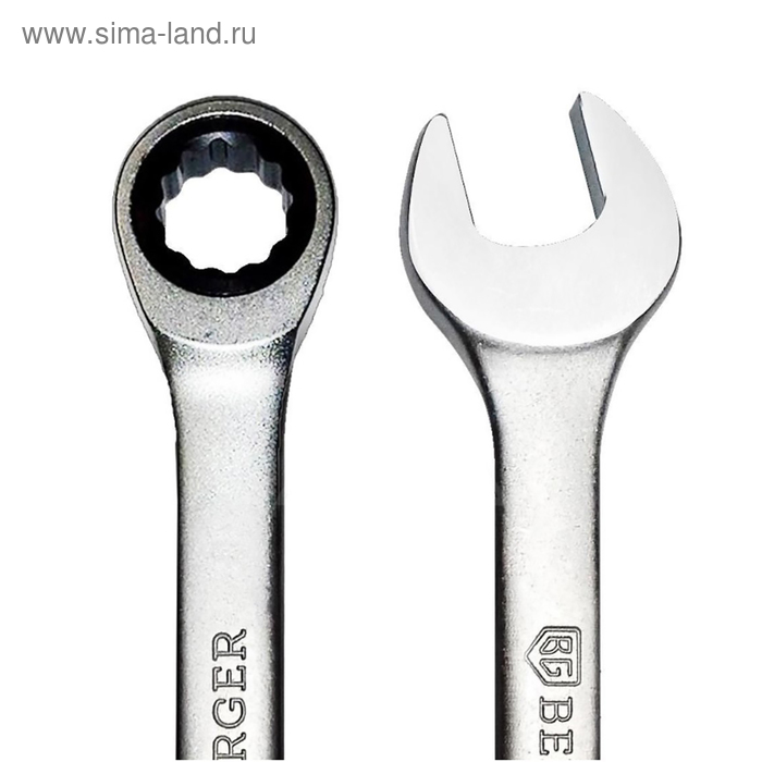 фото Ключ комбинированный berger bg1189, трещоточный, 22 мм