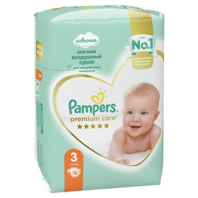 

Подгузники Pampers Premium Care (6-10 кг), 18 шт