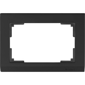 Рамка для двойной розетки WL04-Frame-01-DBL-black, цвет чёрный
